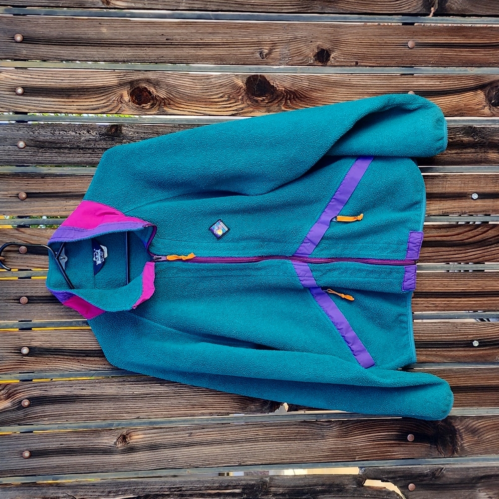 VINTAGE 90s WOOLRICH Nylon Fleece Jacket Mens M SIGMET GEAR Neon Windbreaker Y2K - Picture 9 of 15